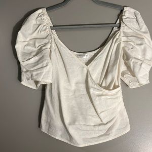 Cream linen top
